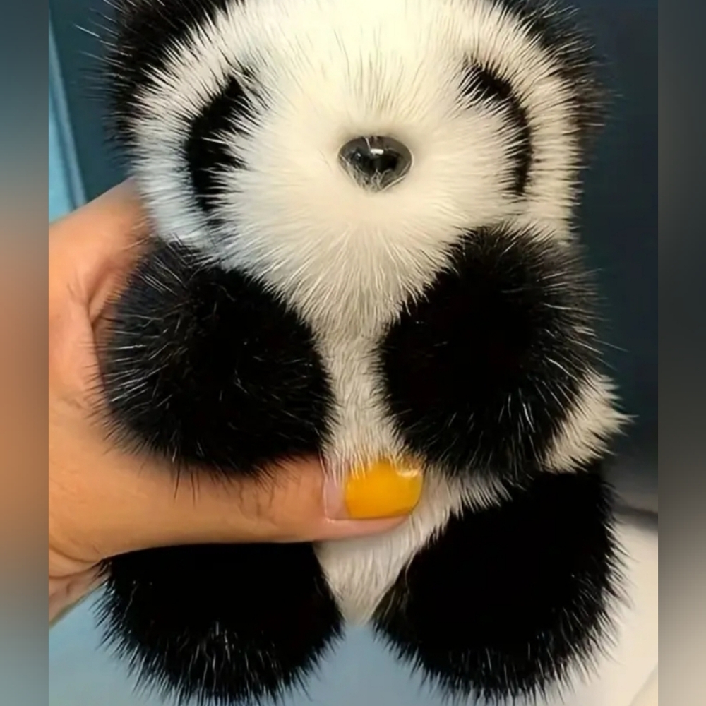 Adorable Black and White Panda Plush For Your Purse.